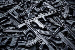Assault Rifles and Firearms Pileup photo
