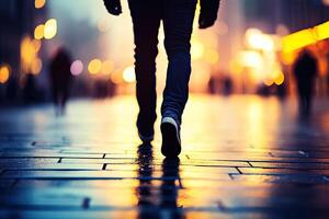 Urban evening stroll photo