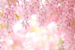 Pink cherry blossom wallpaper photo