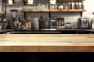 A table top in front of a coffee shop photo