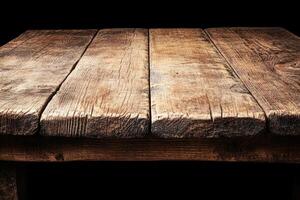 An old table with a dark background photo