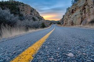 Sunset Highway Through Rocky Canyon photo