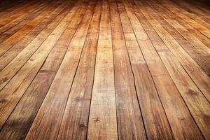 Wooden floor planks, rich brown tones photo