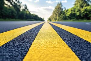 Highway road markings photo