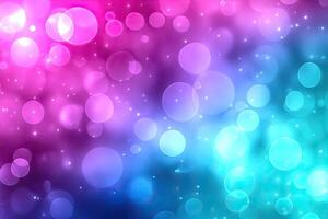Abstract bokeh background with vibrant circular lights photo