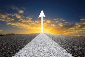 Aspiring for success, upward trajectory photo