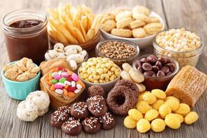 Variety of processed foods photo