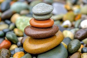A stack of rocks sitting on top of each other photo