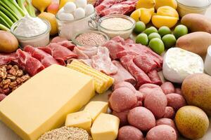 Diverse array of food products photo