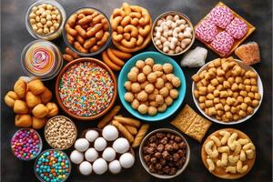 Assorted snack variety photo