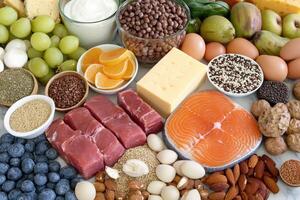 A variety of healthy foods photo