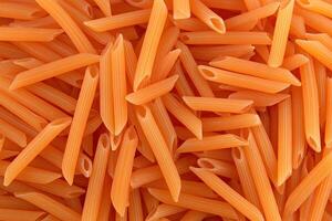 Close-up of orange pasta photo