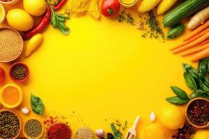 Colorful array of fresh and flavorful ingredients photo