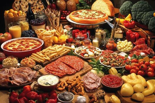 A vast array of Italian foods photo
