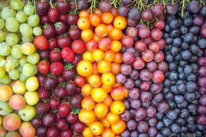 Colorful array of fresh fruits photo