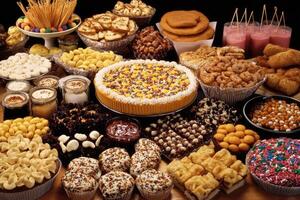 A wide array of sweet treats and snacks photo