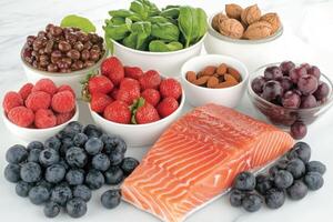 Healthy foods assortment photo