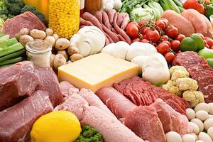 Variety of fresh food ingredients photo