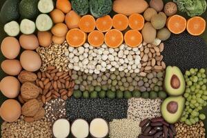 Diverse assortment of wholesome foods photo