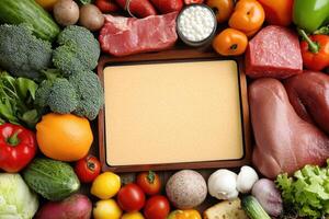 Balanced diet ingredients photo