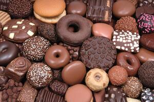 Chocolate and baked goods assortment photo