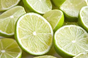 Fresh lime slices close-up photo