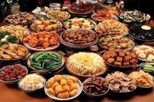 Diverse Chinese feast photo
