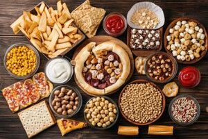 Variety of snacks and treats photo