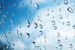 Raindrops on a window photo