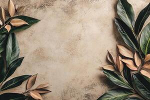 Earthy botanical border photo