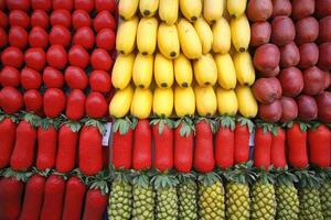 Colorful fruit display photo