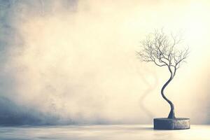 Bare tree in muted light photo