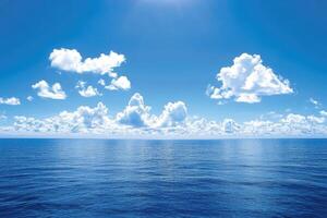 Vast ocean meets a clear sky photo