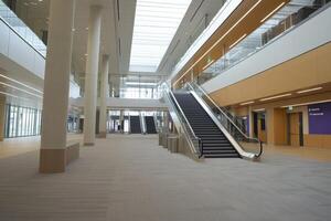 Modern, spacious convention center atrium photo