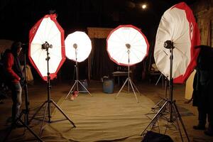 Studio lighting setup photo