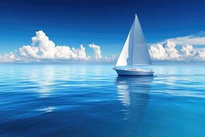 Sailboat on a calm sea photo