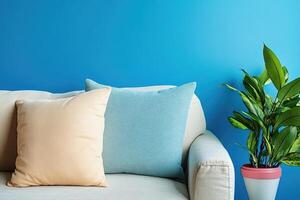 Cozy living room corner with soft furnishings photo