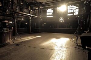 Empty sunlit venue photo