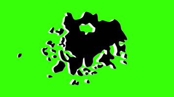 green screen 3d map of South Jeolla in south korea video