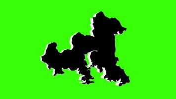 green screen 3d map of changwon in south korea video