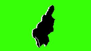 green screen 3d map of Hamhung in north korea video