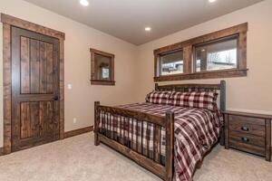 Cozy bedroom with rustic charm photo
