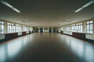 Empty, spacious, industrial-style interior photo