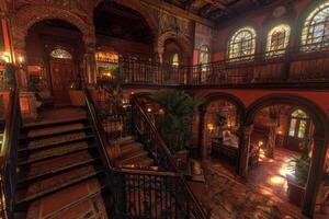 Ornate Grand Staircase in a Historic Mansion photo
