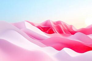 Soft, flowing, pastel mountainscape photo