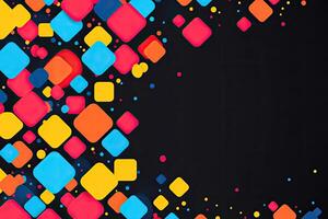 Vibrant geometric shapes background photo