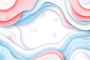 Abstract paper cut design with soft pastel colors photo