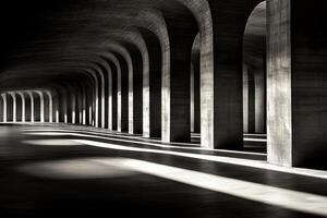 Inner Concrete Archway Hallway photo
