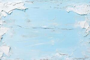 Light blue painted wooden surface with white texture photo