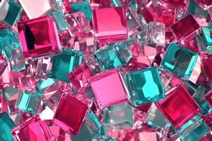 Abstract geometric shapes, colorful cubes photo